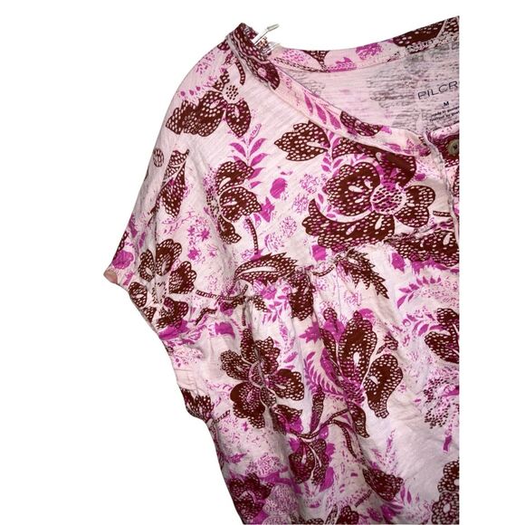 454. Pilcro Anthropologie dolman sleeve floral blouse size medium - Picture 2 of 5
